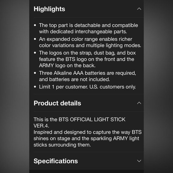 BTS 2026 LIGHT STICK VER.4 - Picture 2 of 5